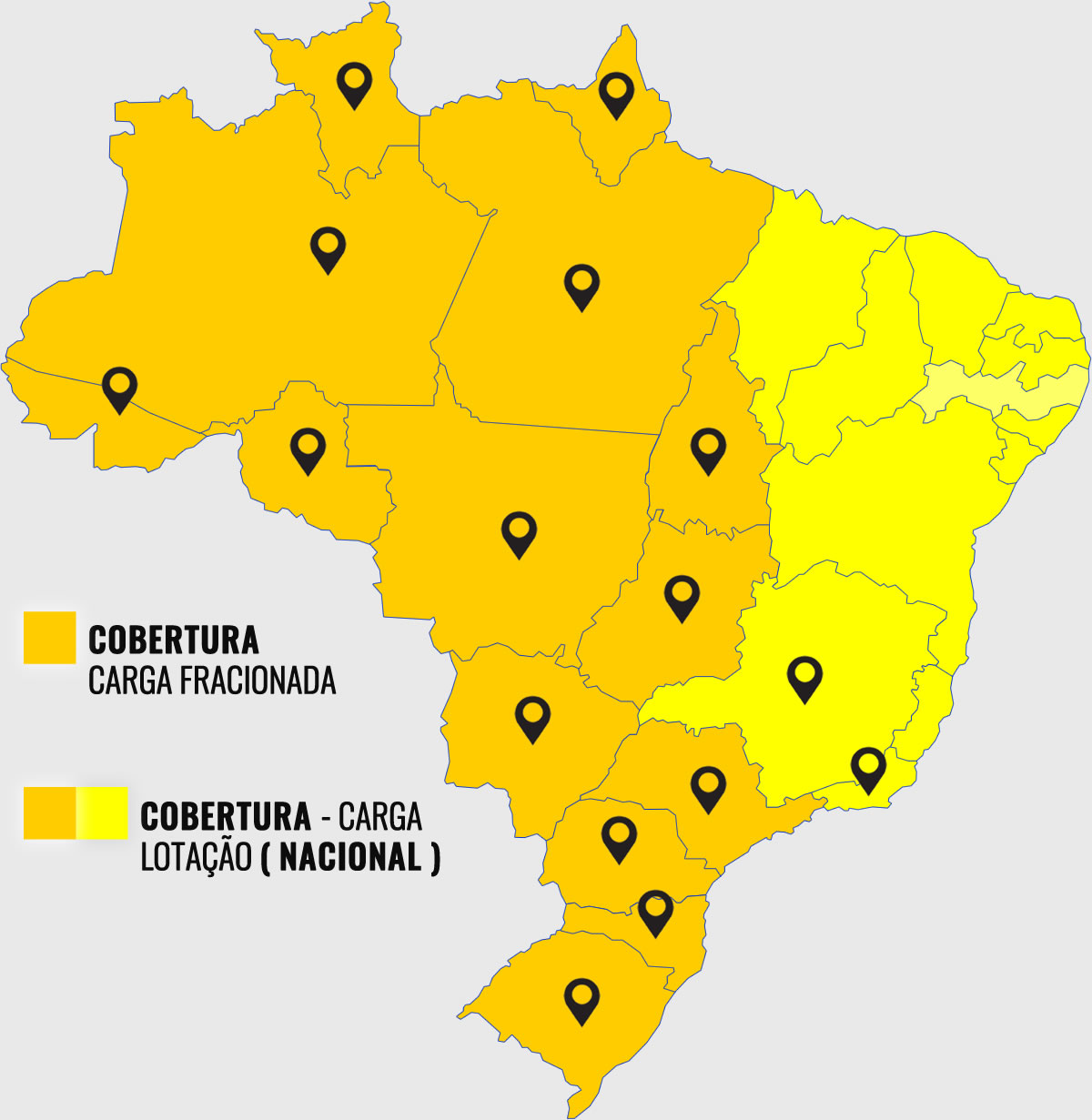 Mapa de distribuição CargoModal
